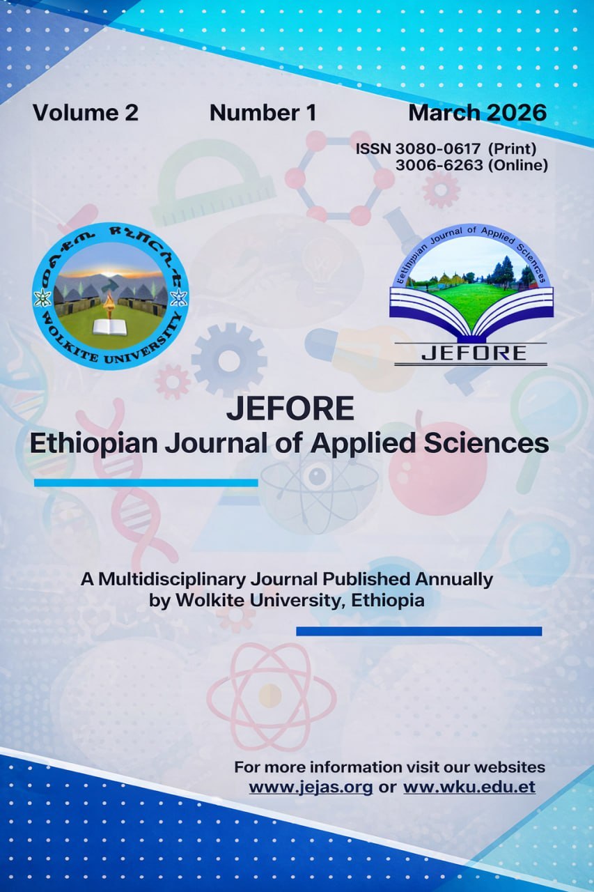 					View Vol. 2 No. 1 (2026): Jefore Ethiopian Journal of Applied Sciences
				